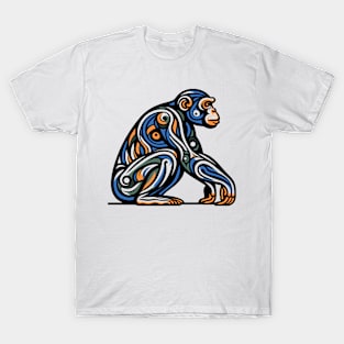 Pop art monkey illustration. cubism illustration of monkey T-Shirt